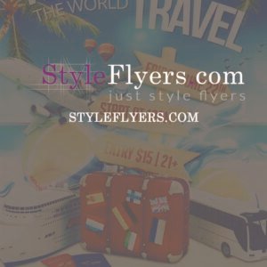 family travel PSD Flyer Template