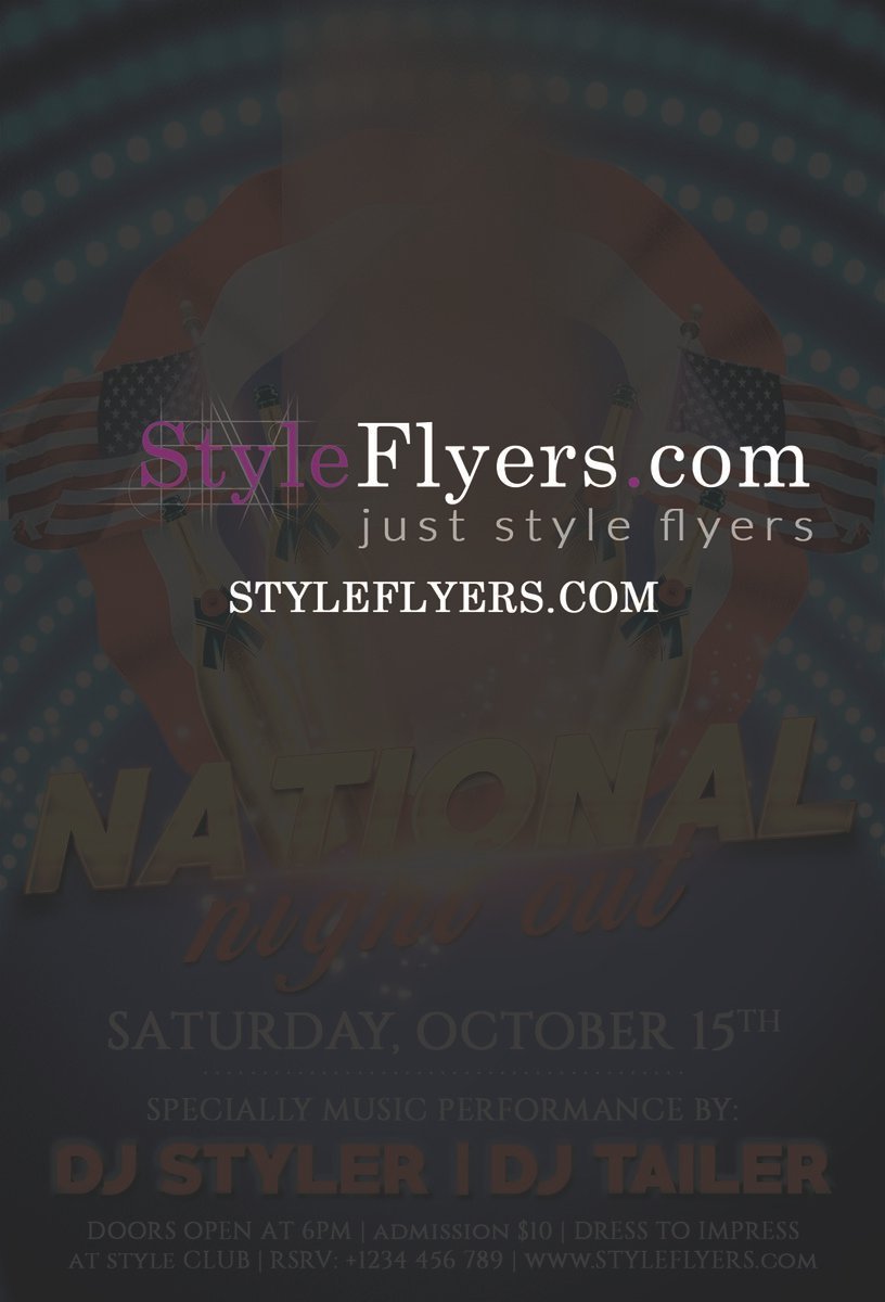 national night out PSD Flyer Template