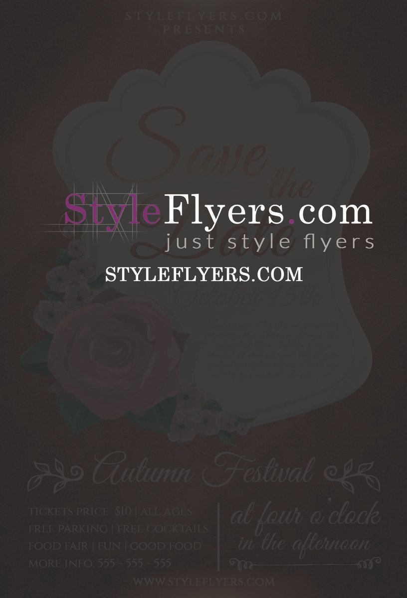save the date PSD Flyer Template