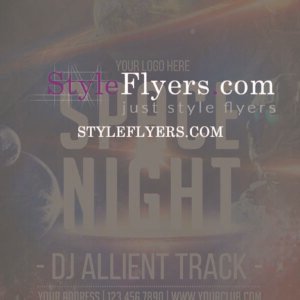 space trip PSD Flyer Template