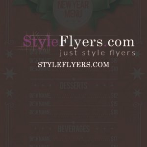 New Year Eve Menu Flyer PSD Flyer Template