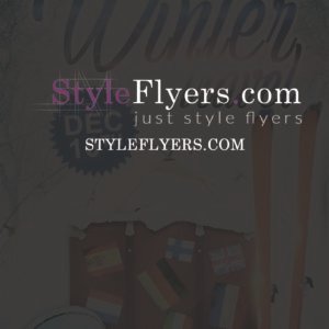 winter travel PSD Flyer Template