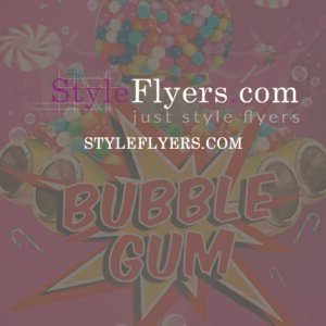 Bubble Gum Party PSD Flyer Template