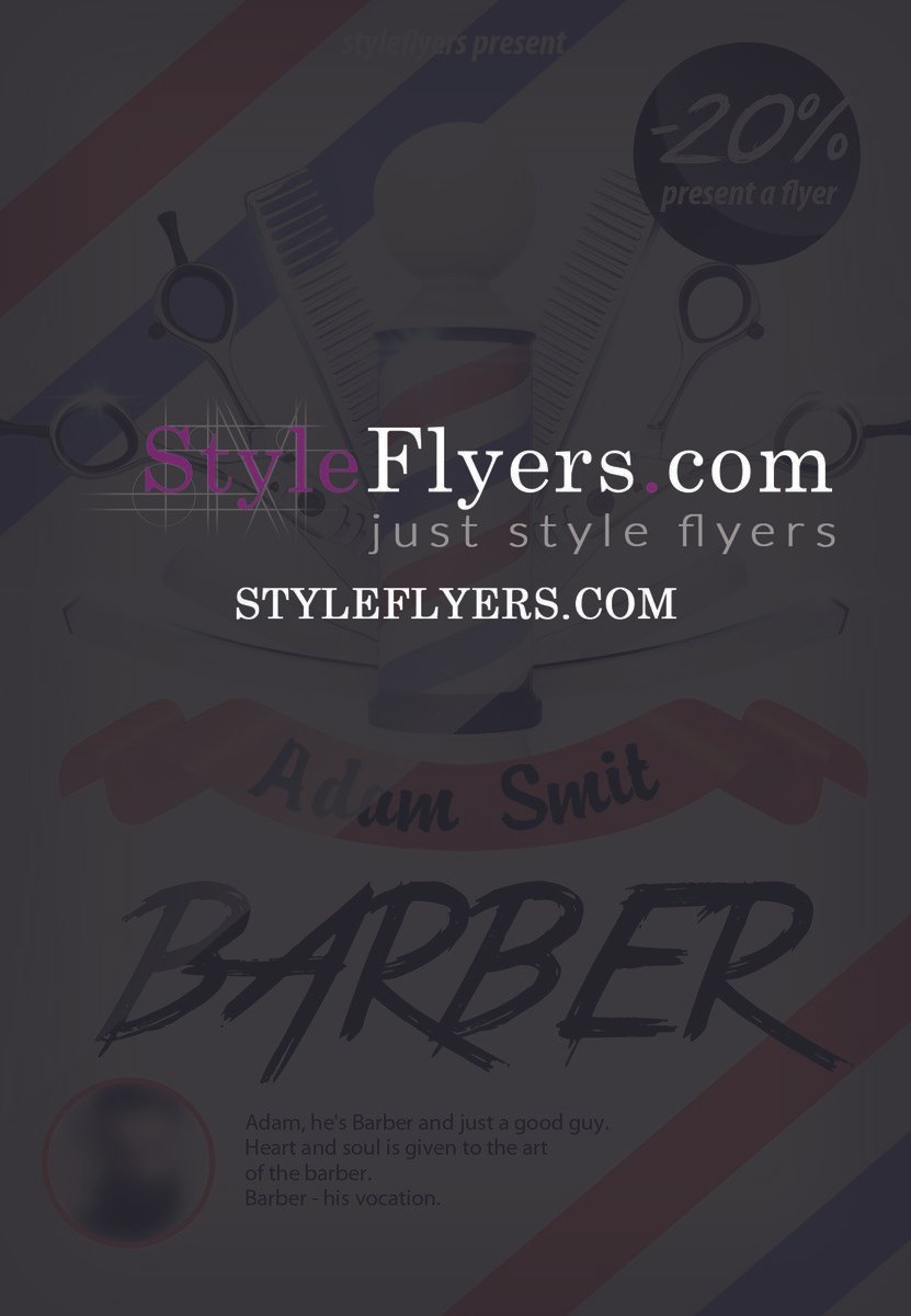 barber PSD Flyer Template