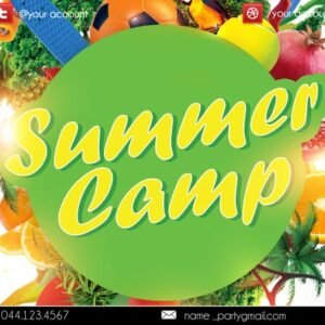 Summer camp PSD Flyer Template