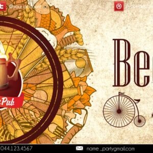 beer bike Party PSD Flyer Template