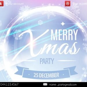 X mas party PSD Flyer Template