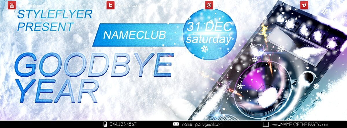 goodbye year PSD Flyer Template