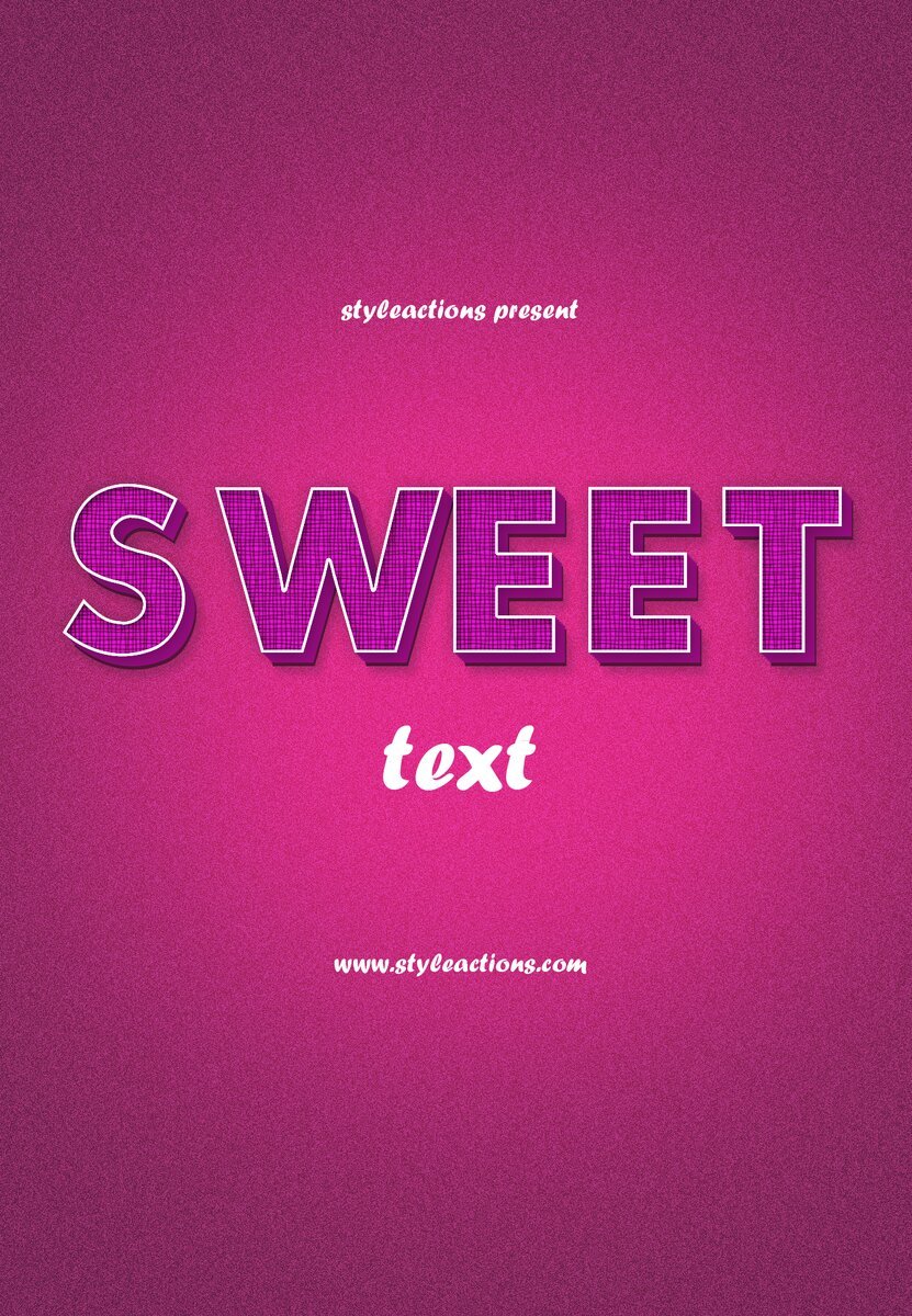 Sweet Text Style PSD Action
