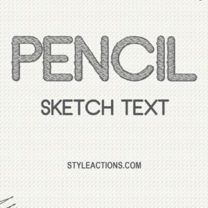Pencil Sketch Text Effect PS Action