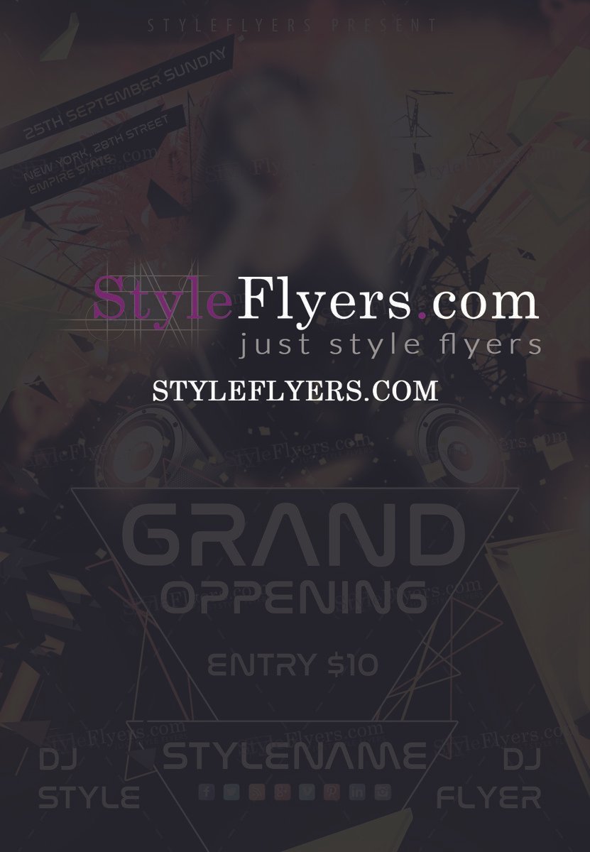 grand oppening PSD Flyer Template