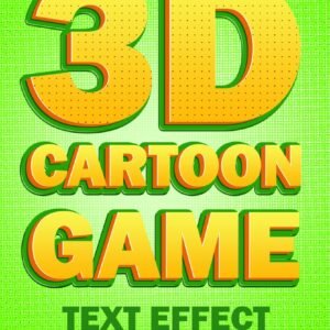 3D Cartoon Game Text Effect