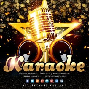 karaoke PSD Flyer Template