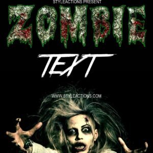 Zombie Text Photoshop Action