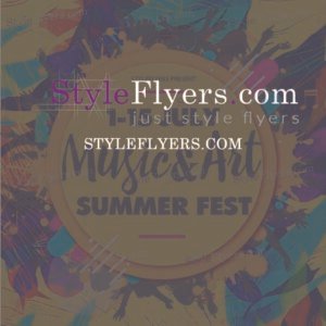 Music & Art Summer Fest PSD Flyer Template