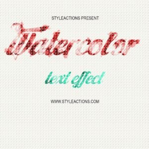 Watercolor Text Effect PS Action