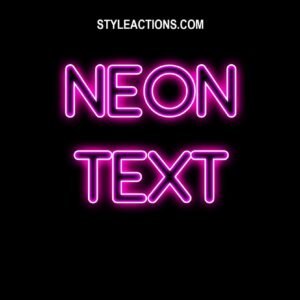 Neon Text PS Action