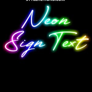 Neon Sign Photoshop Text Style