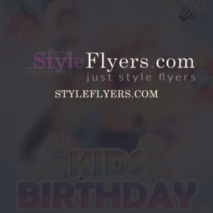 kids birthday PSD Flyer Template