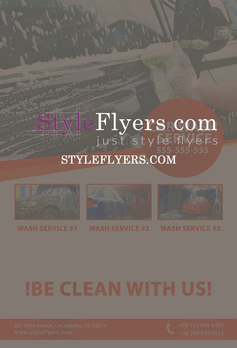 Car Wash FREE PSD Flyer Template