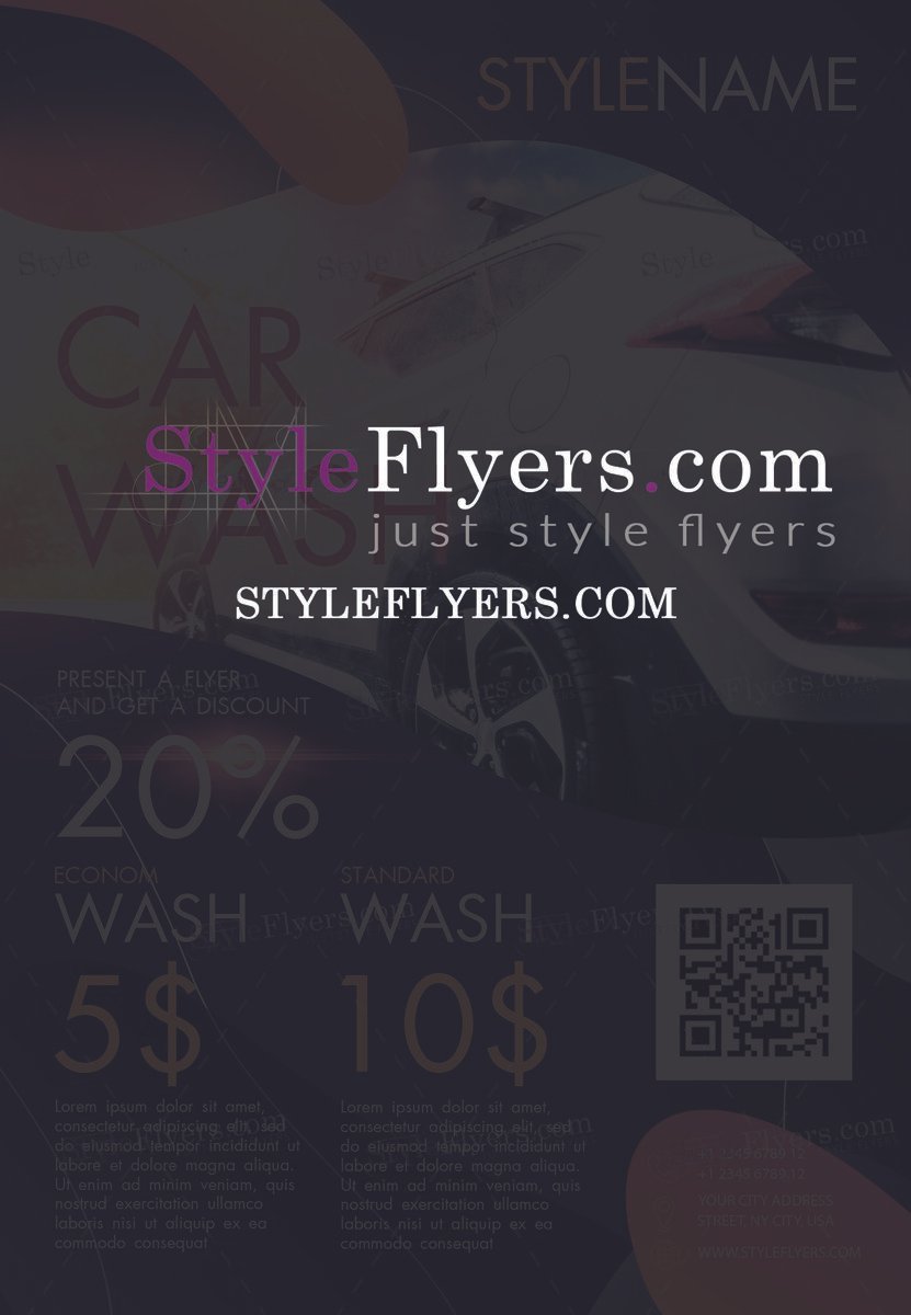 car wash PSD Flyer Template