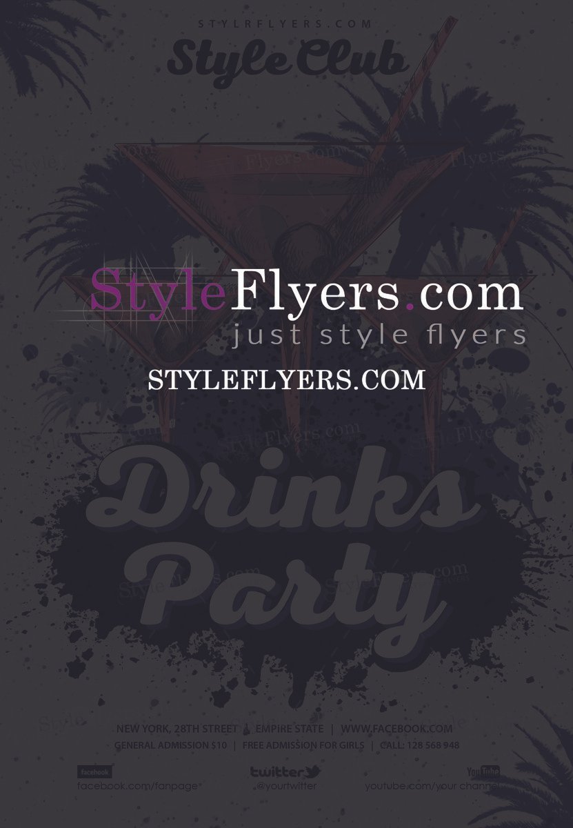 Drinks Party Flyer Template