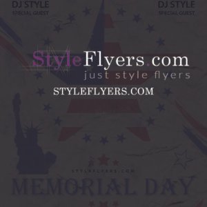 Memorial Day PSD Flyer Template1